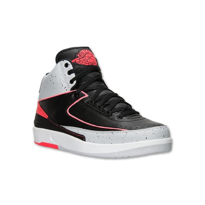 Fitness Nike Air Jordan 2 Retro, Zapatillas de Deporte para Hombre, Negro/Rojo/Plateado/Blanco