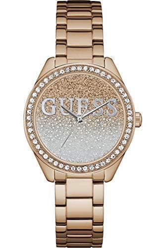 Moda Guess Glitter Girl Reloj para Mujer Analógico de Cuarzo con Brazalete de