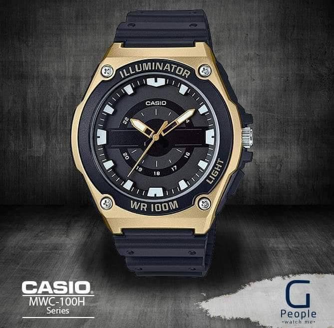 Moda Casio Mwc-100h-9av Reloj Analógico para Hombre Colección Youth Caja De Resina Esfera