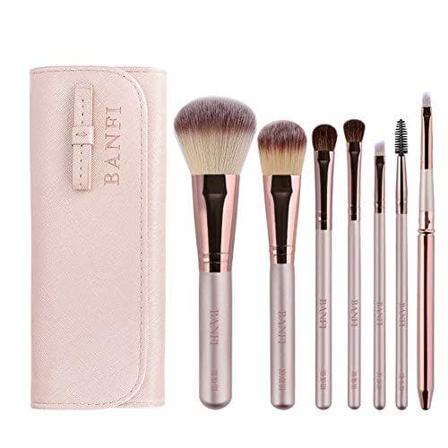 Belleza Brochas de maquillaje profesional Maquillaje de cepillo del sistema de 7pcs cosmética