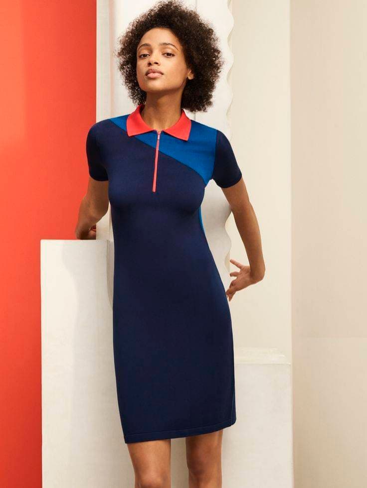 Fashion Lacoste-live Blue Dress