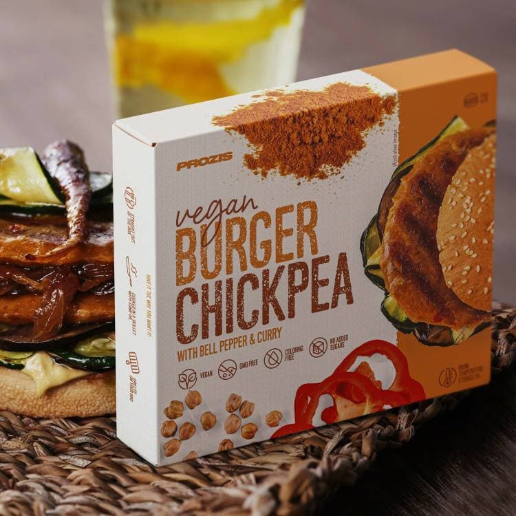 Producto Prozis Vegan Burger Chickpea with Bell Pepper & Curry