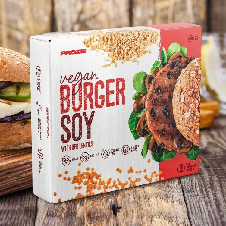 Producto Prozis Vegan Burger Soy with Red Lentils