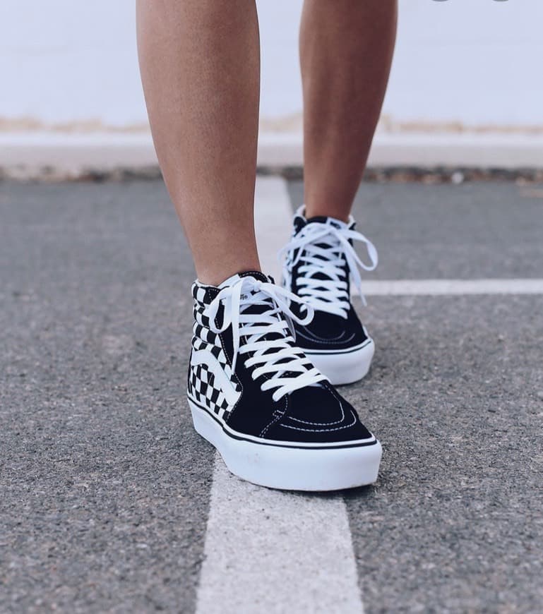 Moda Vans Sk8 Hi Platform Calzado Checkerboard