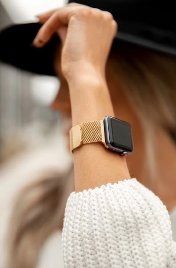 Fashion Bracelete dourada Apple Watch 