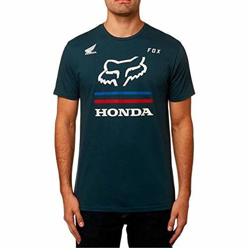 Moda Fox Racing x Honda Men's Honda Premium Short Sleeve T Shirt Blue-S