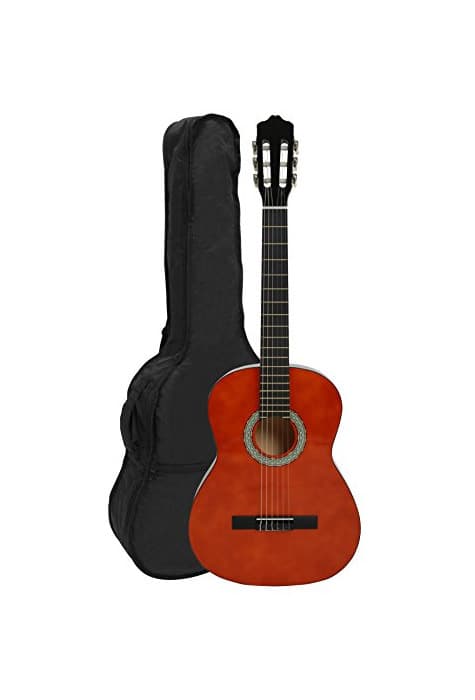 Electronic NAVARRA NV11 - Guitarra clásica 4/4 honey con bordes negro incl. funda