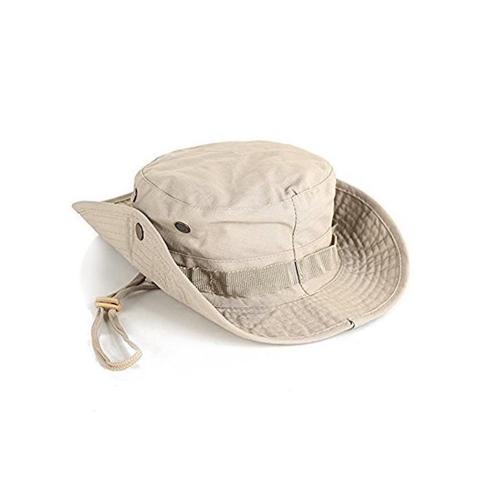 Fashion Leisial Sombrero de Pescador Camuflaje del Ejército de ala Ancha Borde Redondo