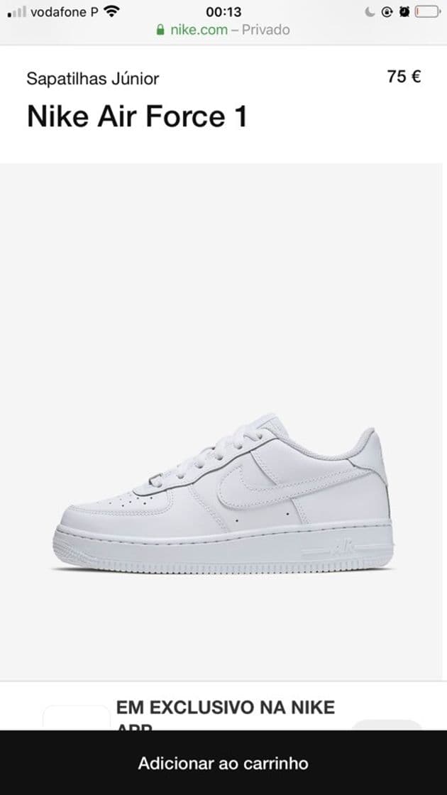 Producto Sapatilhas Nike Air Force 1 Júnior