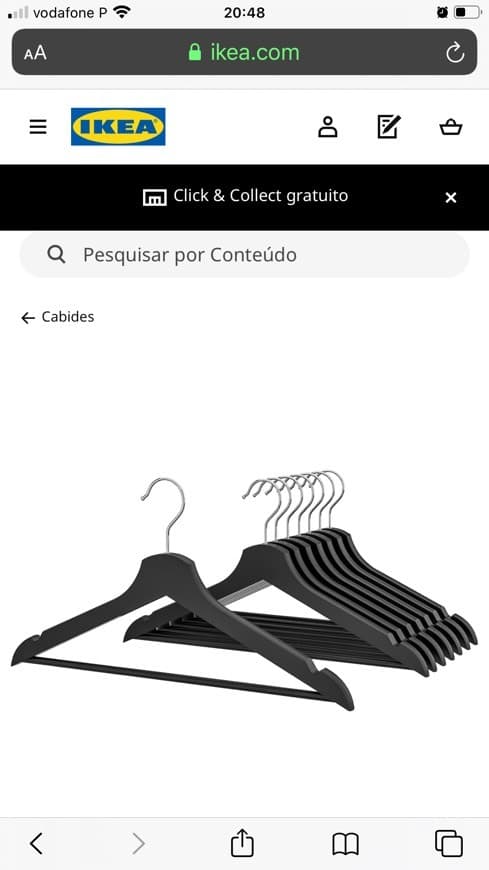 Producto Cabides pretos ikea