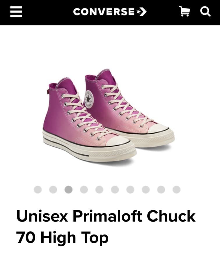 Producto Primaloft Converse rosa