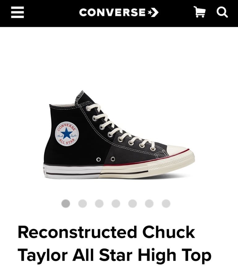 Producto Reconstructed Converse preto