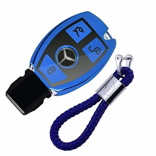 Electrónica Funda de Silicona para Llave Mercedes - Cover Carcasa de TPU Cromo