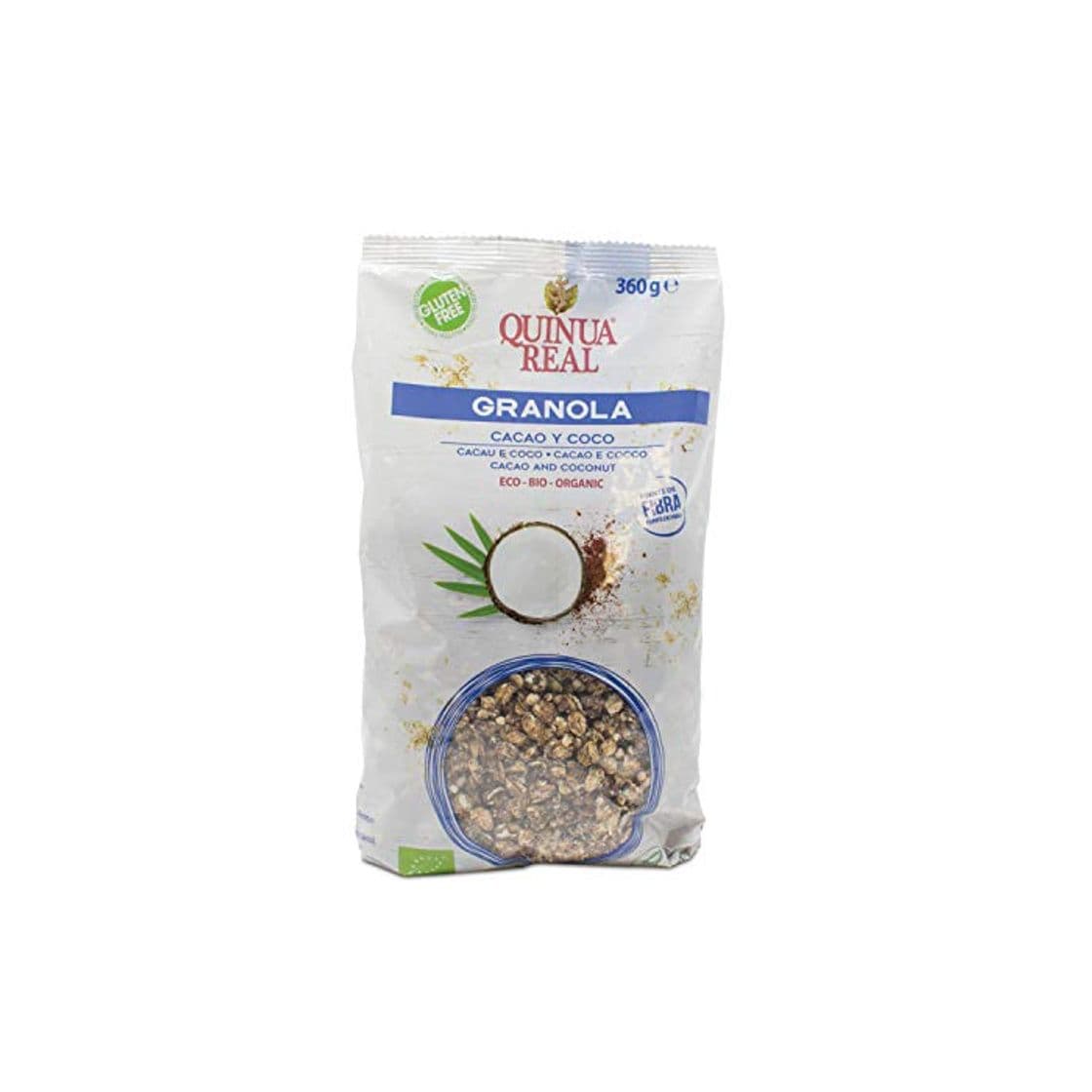 Producto Granola de quinoa real con cacao y coco sin gluten BIO