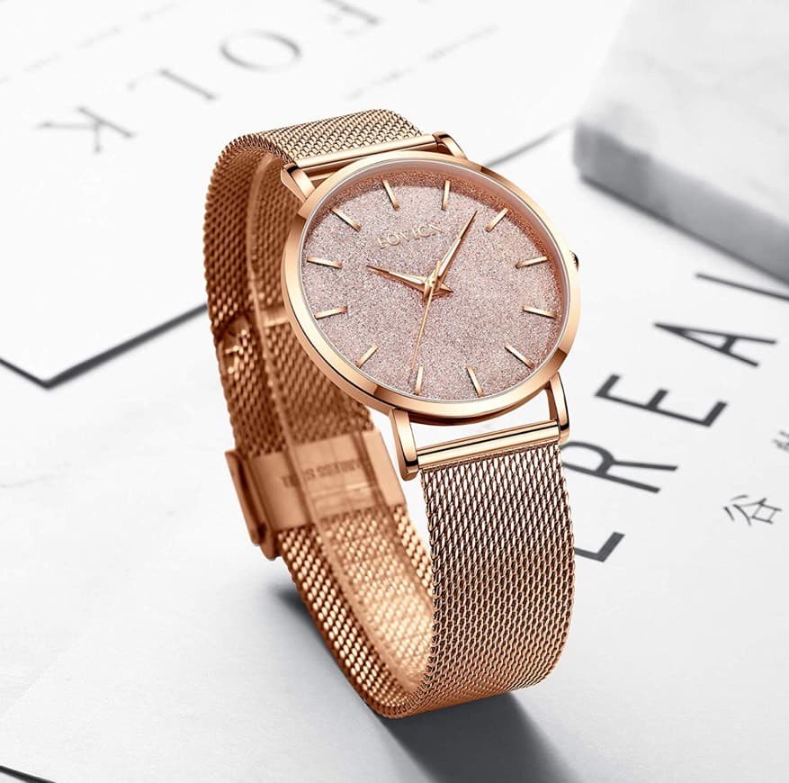 Product Reloj de Oro Rosa para Mujer de Acero Inoxidable