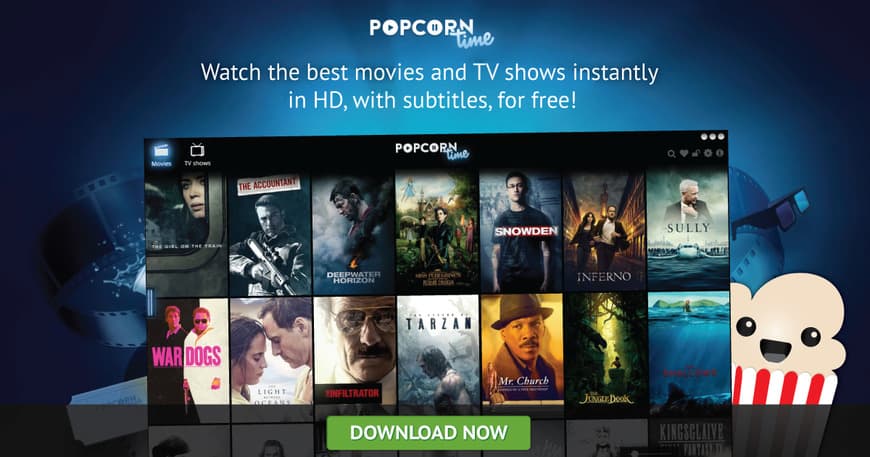 Moda Popcorn Time - Watch Free Movies and TV Shows instantly