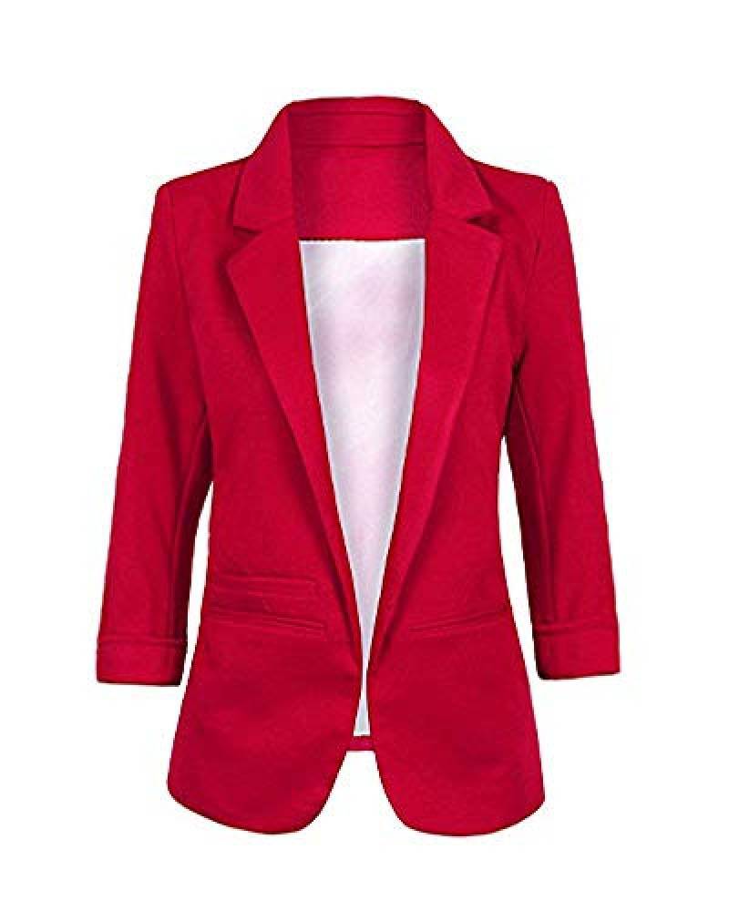 Moda Blazer para Mujer STRIR Mujer Manga 3/4 Blazer Elegante Oficina Negocios Parte