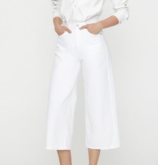 Product white culotte jeans 