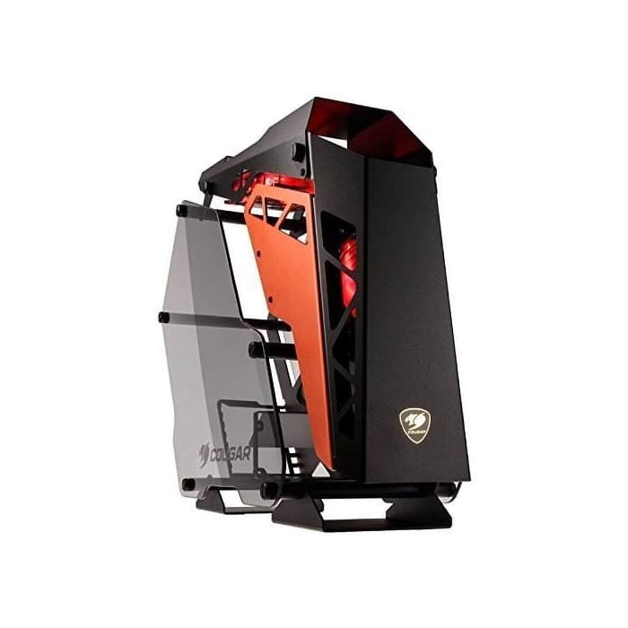 Electrónica COUGAR Gaming Conquer Midi-Tower Negro, Naranja - Caja de Ordenador