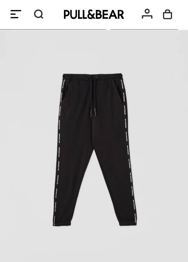 Moda Calças jogger , faixa com mensagem