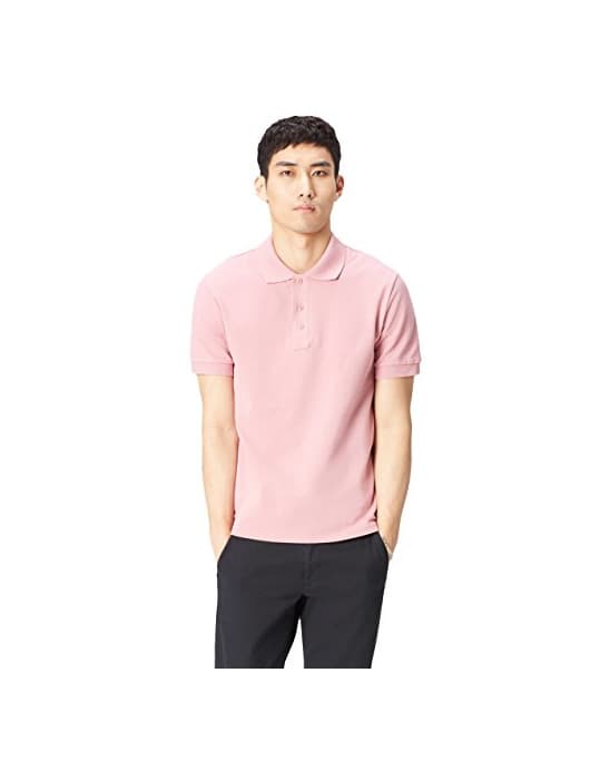 Fashion Activewear Polo Clásico para Hombre, Rosa