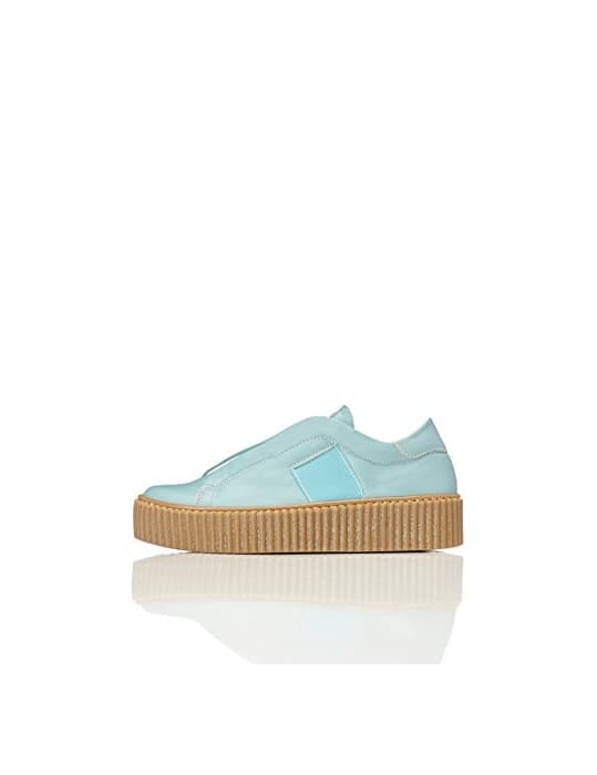 Moda find., Zapatillas con Plataforma Mujer, Azul