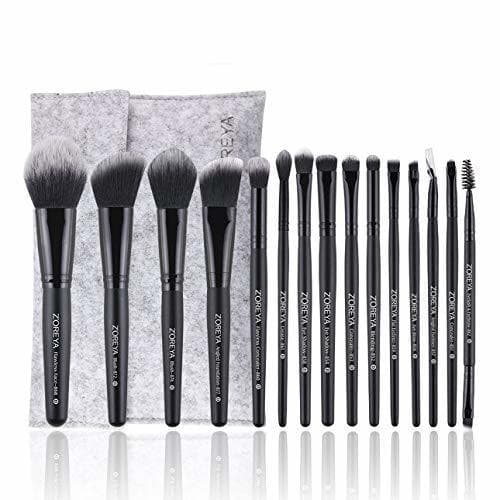 Place Ballylelly 15Pcs Set de pinceles de maquillaje de gama alta profesional Cerdas