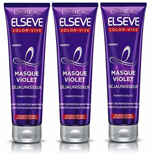 Beauty L 'Oréal Paris elsève Color-Vive máscara violet Déjaunisseur 150 ml - juego de 3