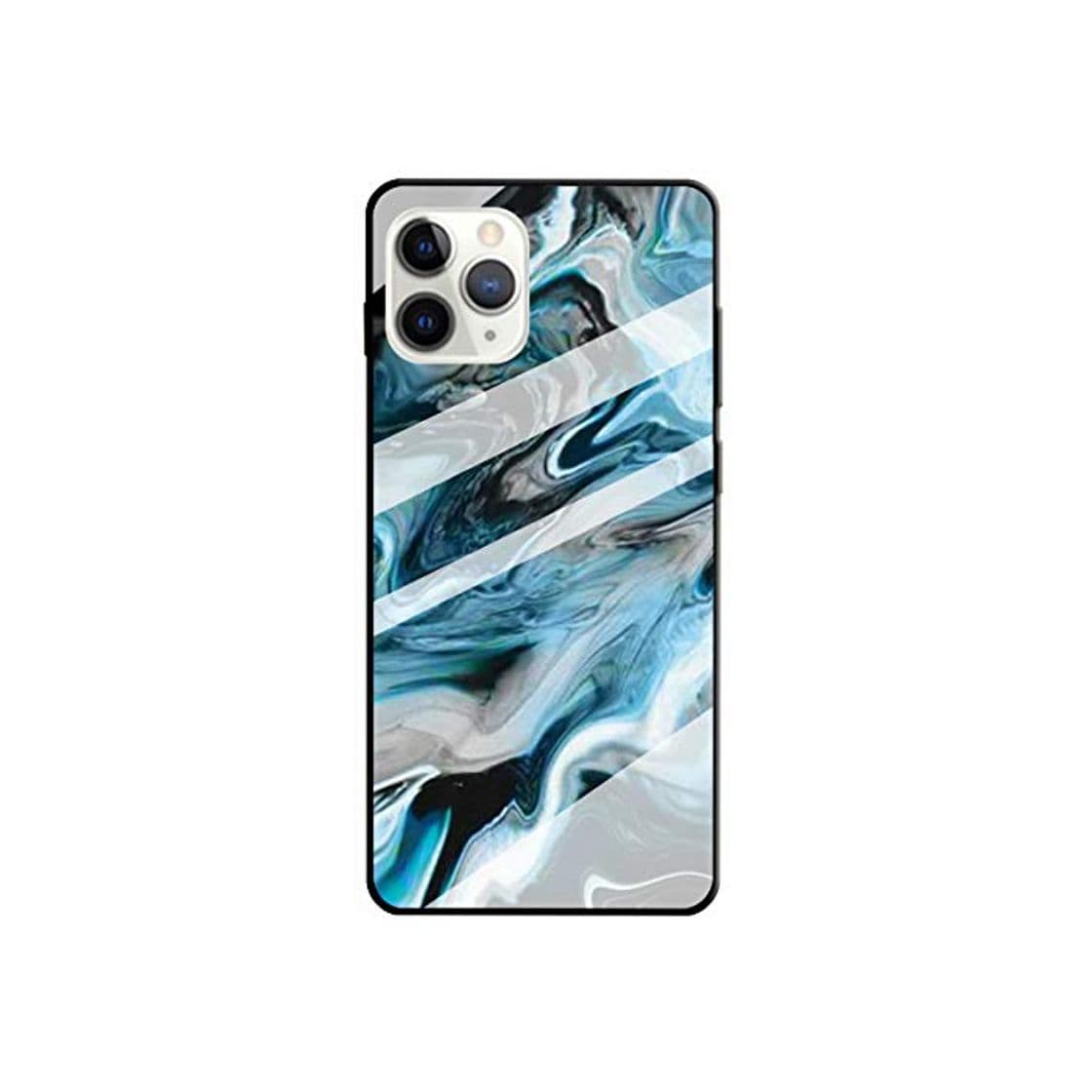 Fashion MUTOUREN Funda iPhone 11 Pro MAX Mármol Case TPU Flexible Silicona Vaso