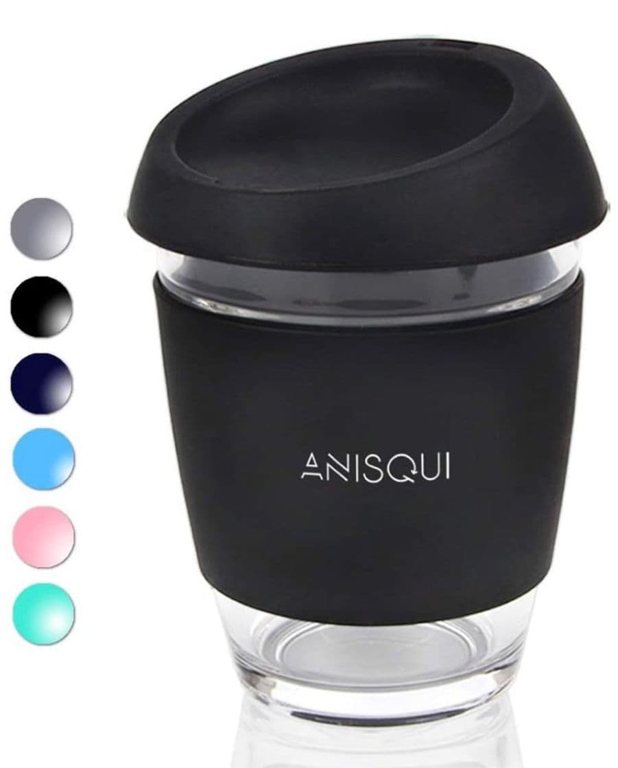 Producto AniSqui taza reutilizable de cristal sin BPA 350ml 