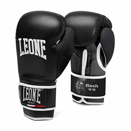 Fitness Leone 1947 Guantes de Boxeo, Modelo Flash Negro Negro Talla