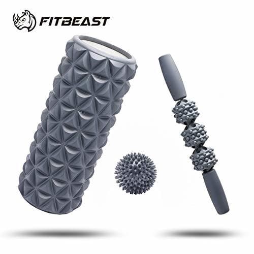 Product Juego de Rodillos de Espuma FitBeast 2 en 1 Para Masaje Muscular