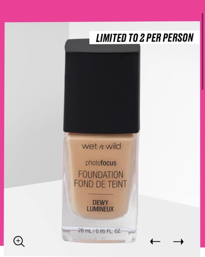 Fashion Wet N Wild Photo Focus Foundation