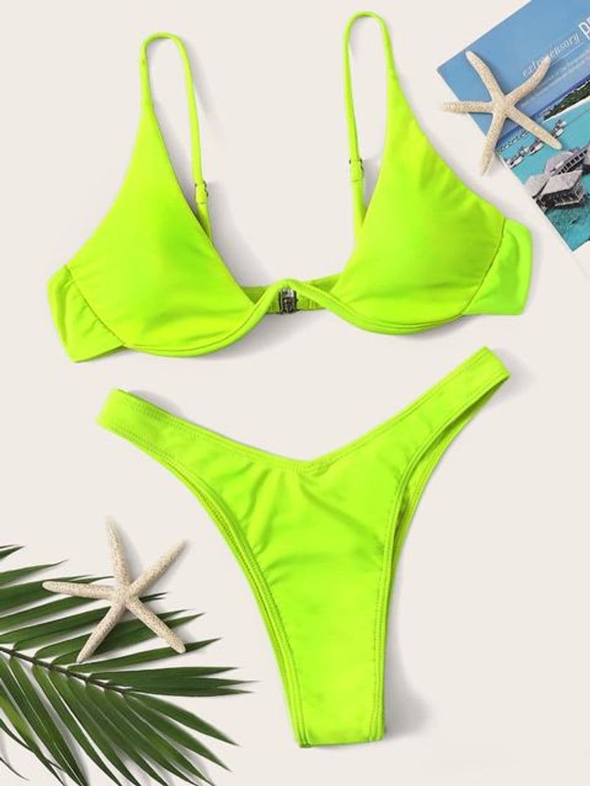 Product Set de bikini top con aro de pierna alta