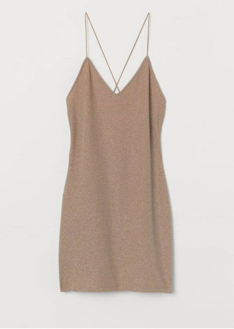 Product Vestido body con brillante beige dorado