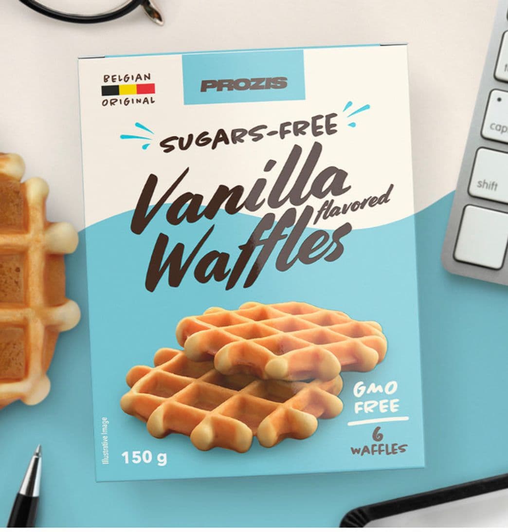 Product Waffles com Sabor a Baunilha sem Açúcares 