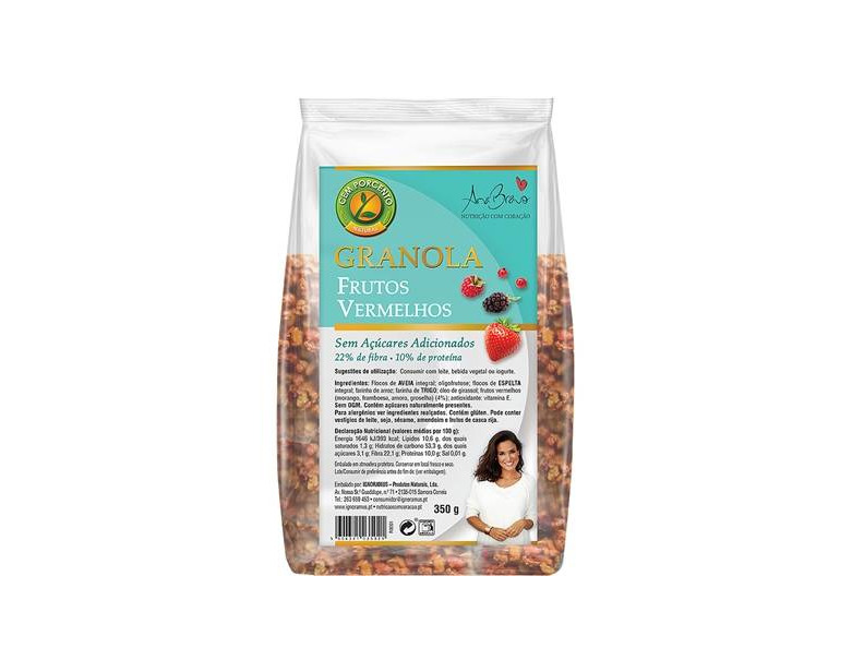 Producto Granola frutos vermelhos Cem porcento