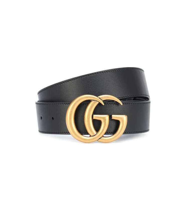 Product Gucci Leather belt with Double G buckle