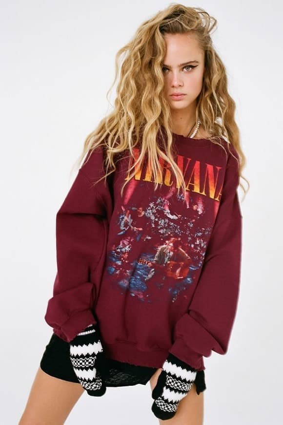 Product Nirvana Unplugged Oversized Crew Neck Sweatshirt