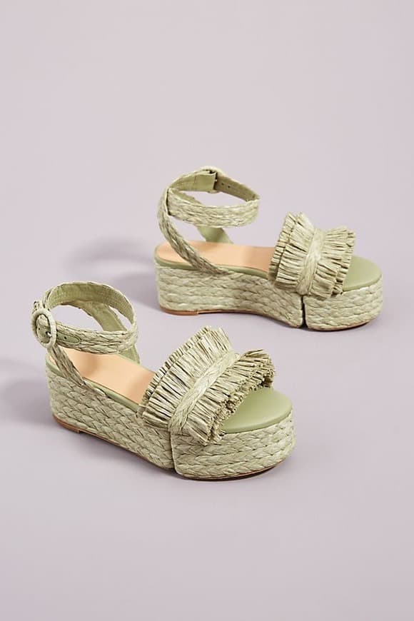 Product Paloma Barcelo Jamie Raffia Platform Sandals
