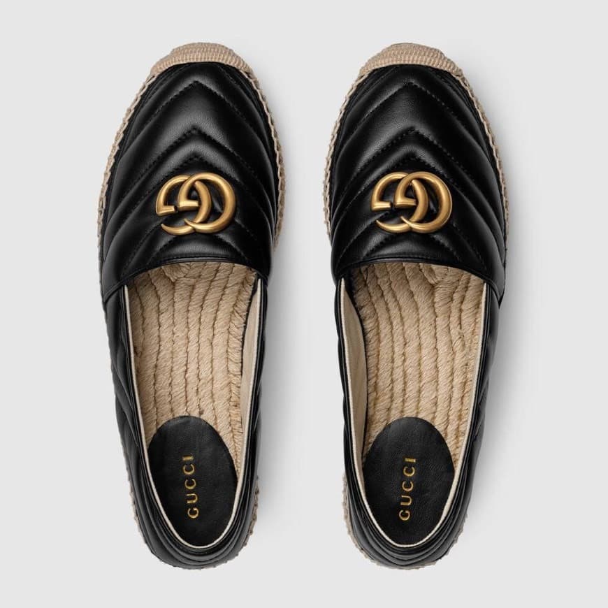 Product Gucci Leather espadrille with Double G