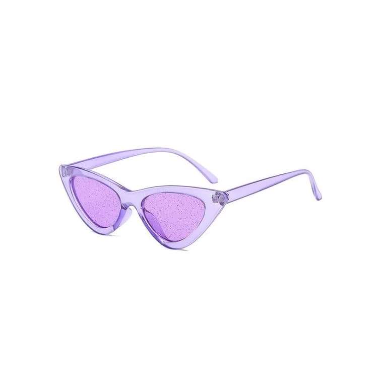 Product Retro Cat Eyes Sunglasses Women Shiny Purple