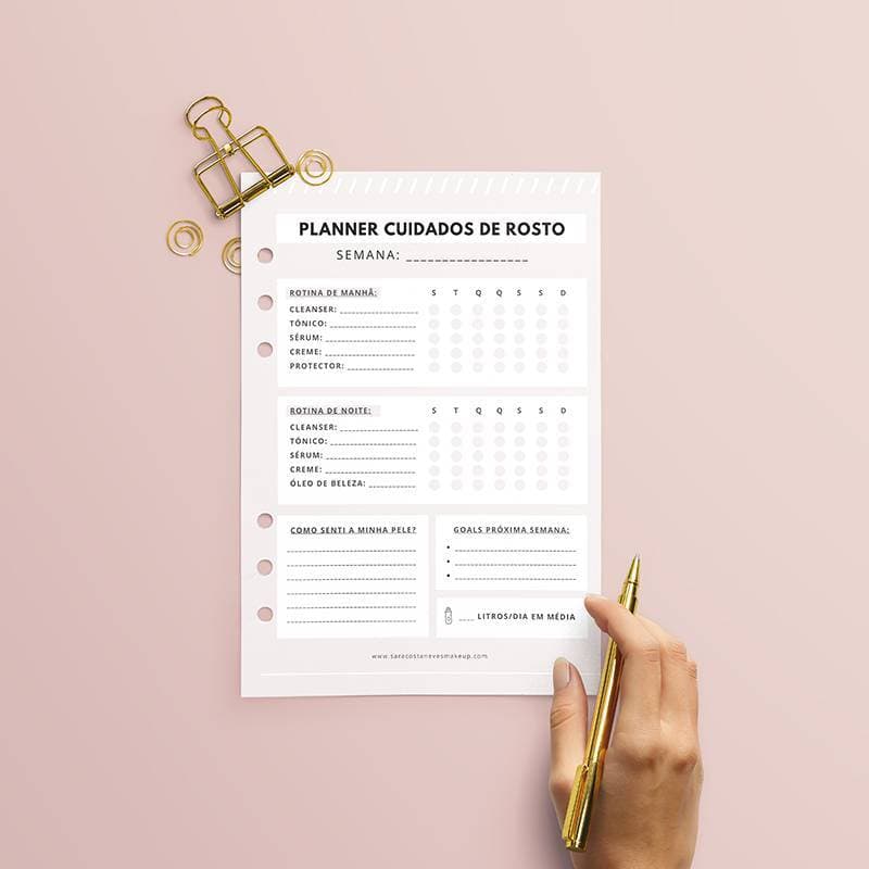 Producto Planner Cuidados de Rosto