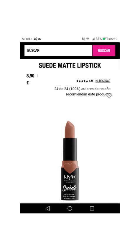 Product Suede Matte Lipstick NYX