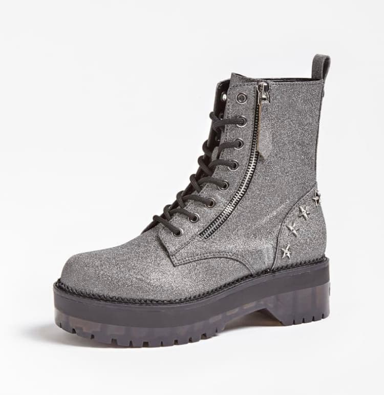 Product TANNER GLITTER-LOOK COMBAT BOOT