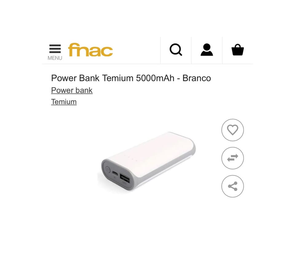 Product Power Bank Fnac 