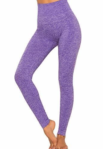 Fashion FITTOO Leggings Sin Costuras Corte de Malla Mujer Pantalon Deportivo Alta Cintura