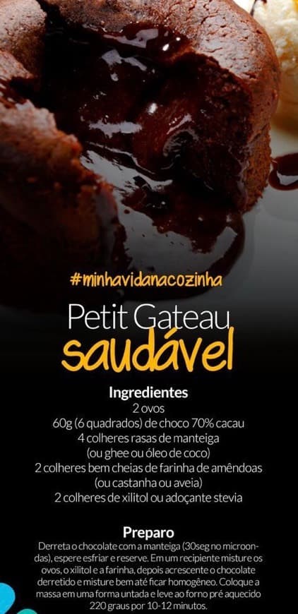 Producto Petit gateau saudável