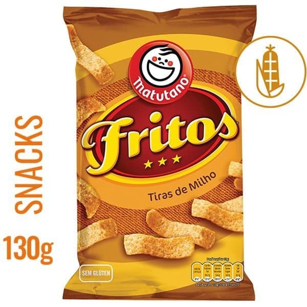 Fashion Snack Tiras de Milho Fritos com Sal sem Glúten embalagem 130 g ...