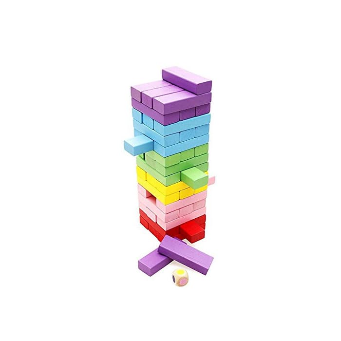 Producto Lewo 48 Piezas Torre de Madera Block Colores Juegos de construcción